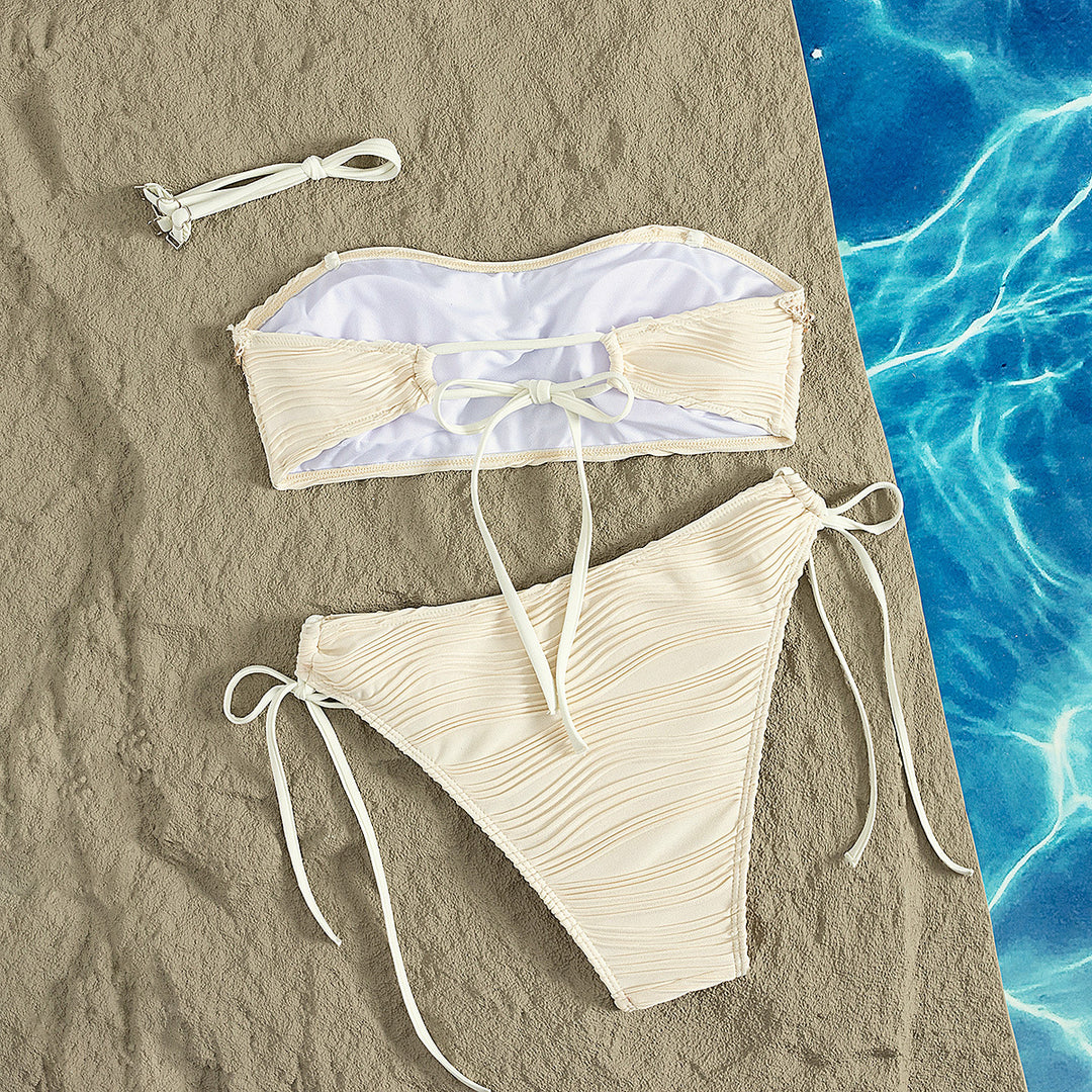 Damen Bandeau-Bikini mit Muschelverzierung EB
