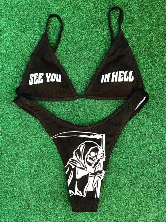 Damen Bikini-Set mit aufregendem Grafikdesign EB