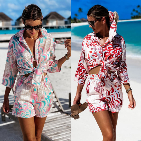 Damen Luftige Bluse mit einzigartigem Mustermix EB