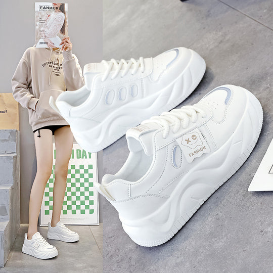 Damen Trendige Sneakers mit hoher Sohle und sportlichem Design EB