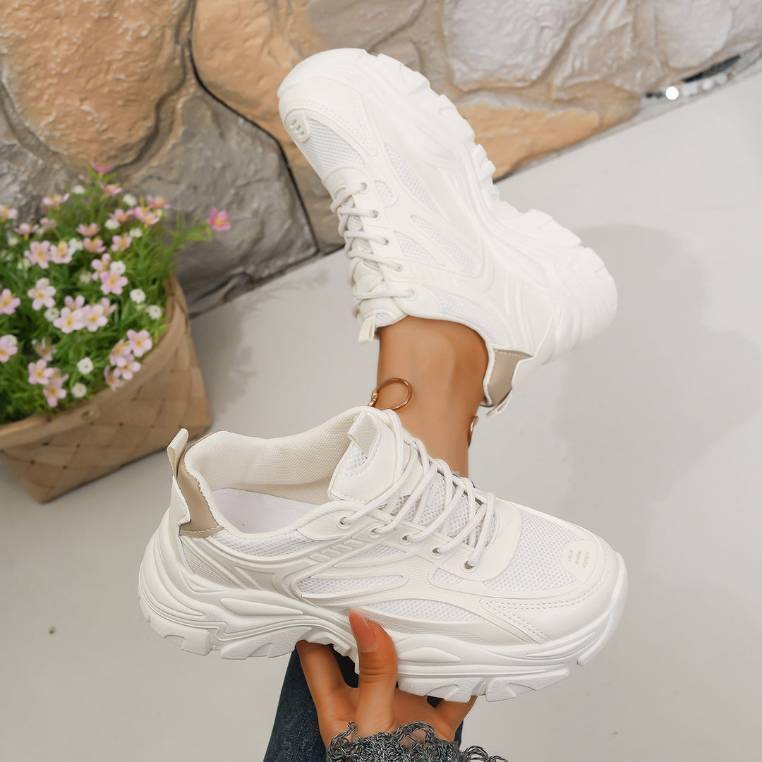 Damen Sportliche Chunky Sneakers mit atmungsaktiver Mesh-Oberfläche und flexibler Sohle EB