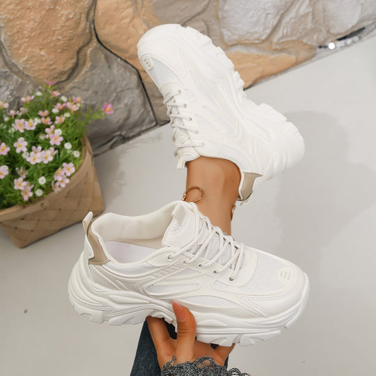 Damen Sportliche Chunky Sneakers mit atmungsaktiver Mesh-Oberfläche und flexibler Sohle EB