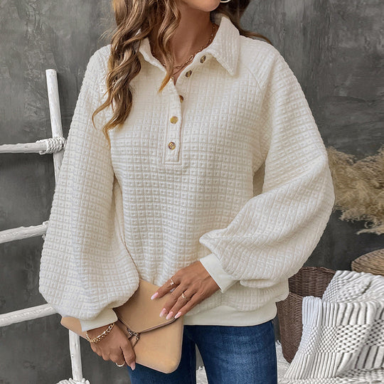 Damen Kuscheliger Waffel-Pullover EB