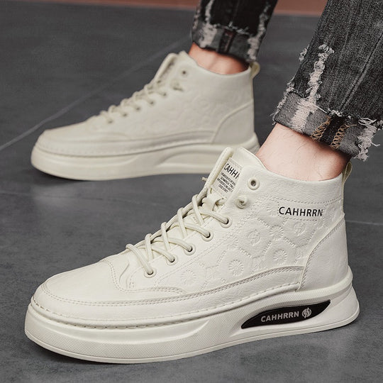 Damen Modische High-Top Sneakers mit atmungsaktiver Oberflächenstruktur EB