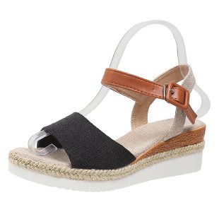 Damen Wedge-Sandalen mit modernem Schnitt und verstellbarem Riemen EB