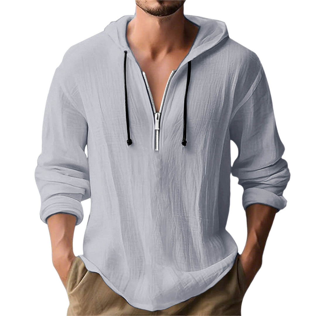Herren lässiger Kapuzenpullover mit Reißverschluss EB