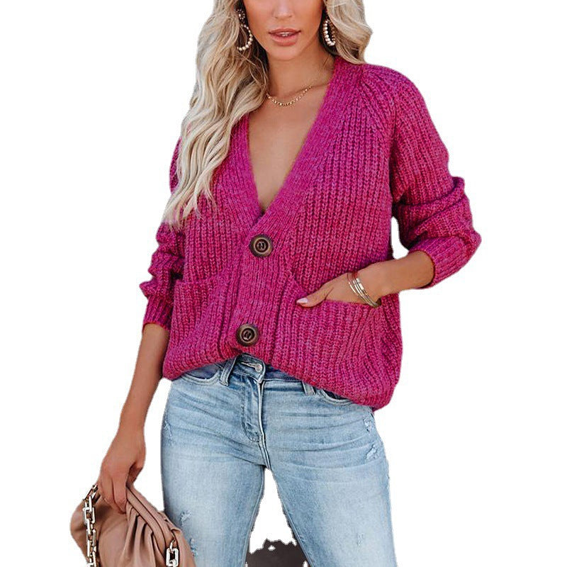 Damen Strickjacke im lässigen Schnitt mit praktischen Taschen EB