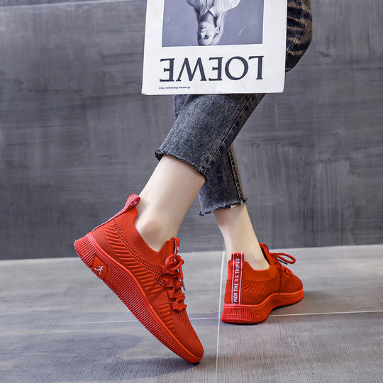 Damen Atmungsaktive Sport Sneakers mit flexiblem Schaft und rutschfester Sohle EB