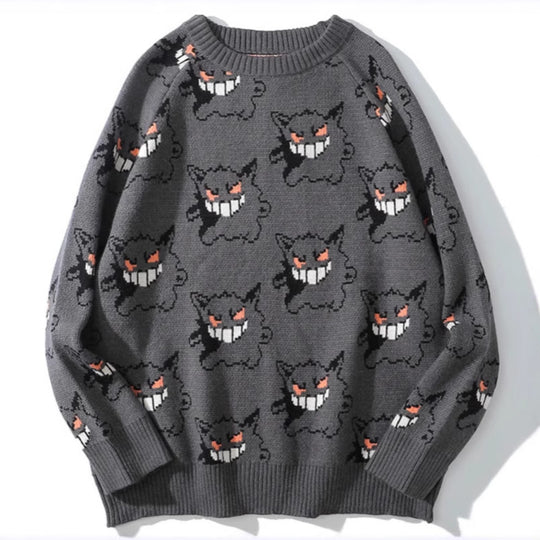 Damen Gemütlicher Pullover mit fröhlichem Grafikmuster EB