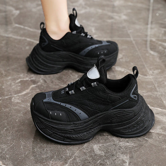 Damen Sportliche Chunky Sneakers mit überlegener Dämpfung und rutschfester Sohle EB