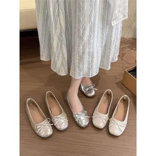 Damen Ballerinas mit dekorativem Schleifendesign EB