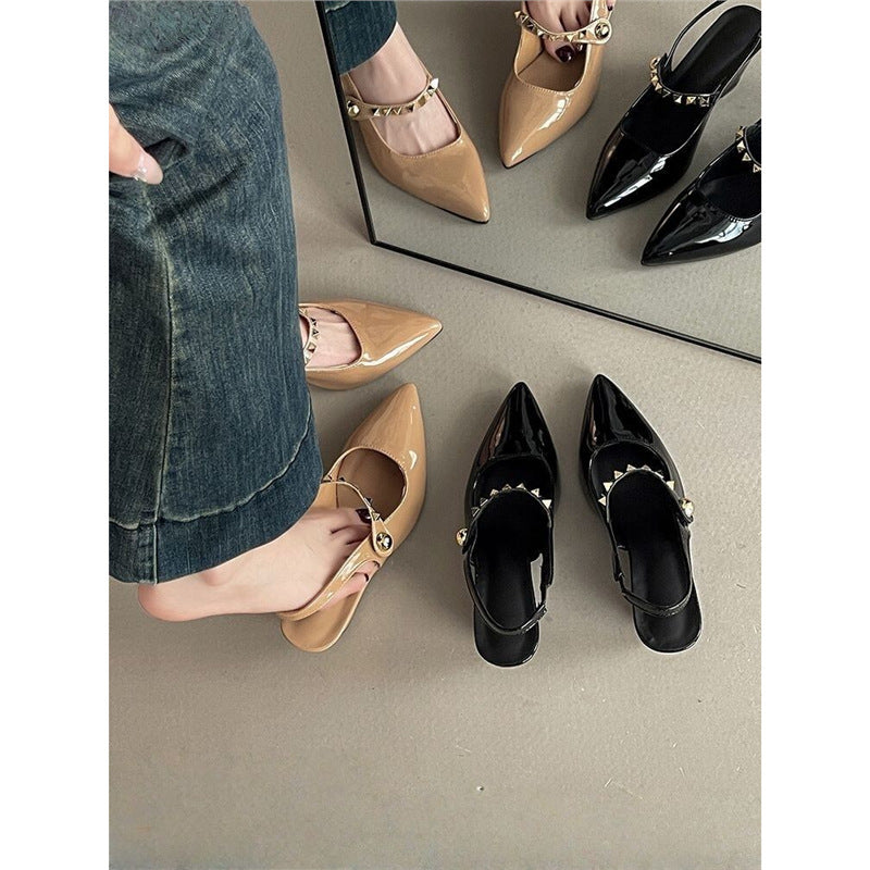 Damen Slingback-Pumps mit metallischen Akzenten EB