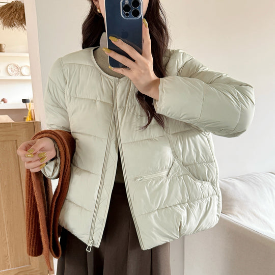 Damen Wärmende Steppjacke mit modischem Schnitt und Taschen EB
