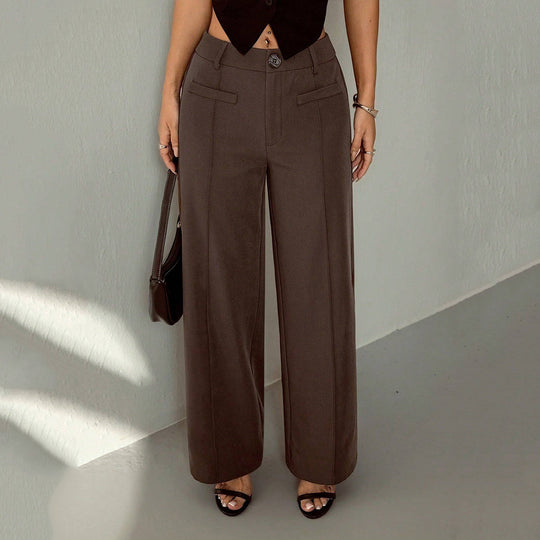 Damen Elegante weite Stoffhose EB