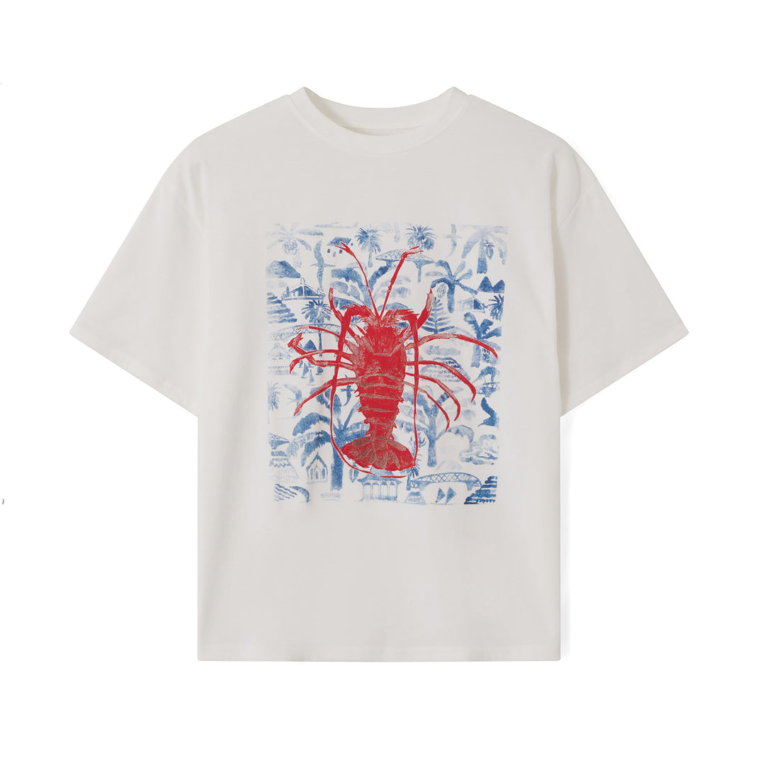Damen T-Shirt mit künstlerischem Motiv im Vintage-Stil EB