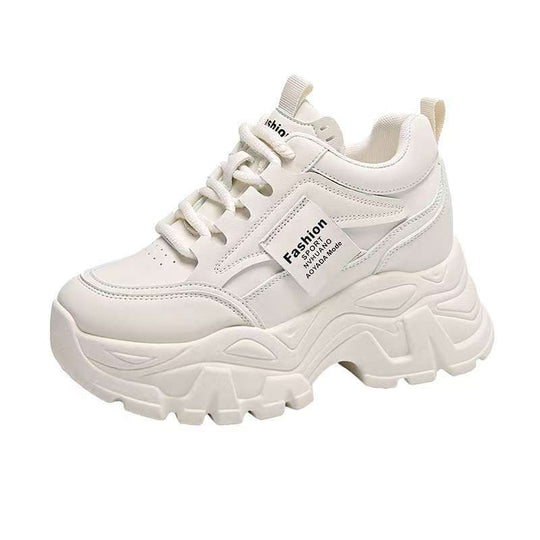 Damen Plattform Sneakers mit modischem Design und bequemer Dämpfung EB