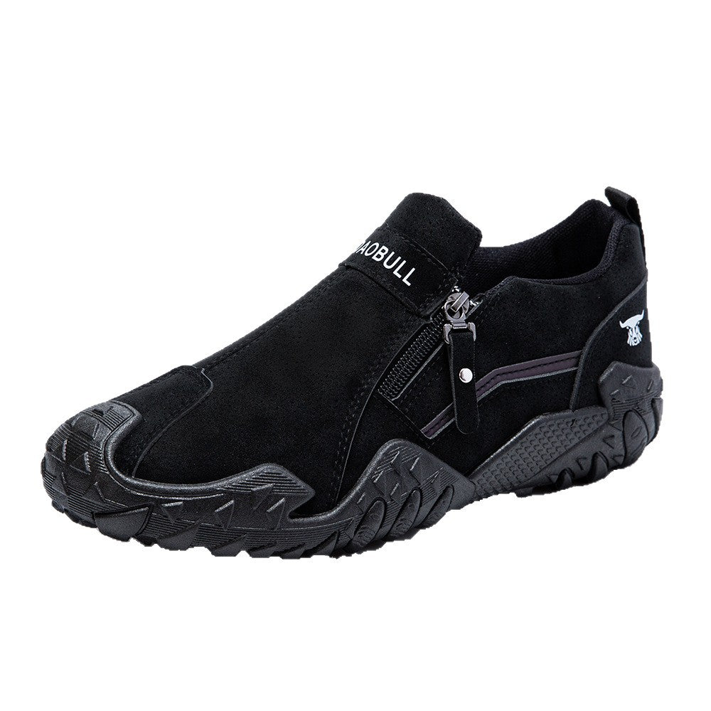 Damen Slip-On Freizeitschuhe mit rutschfester Sohle und praktischem Reißverschluss EB