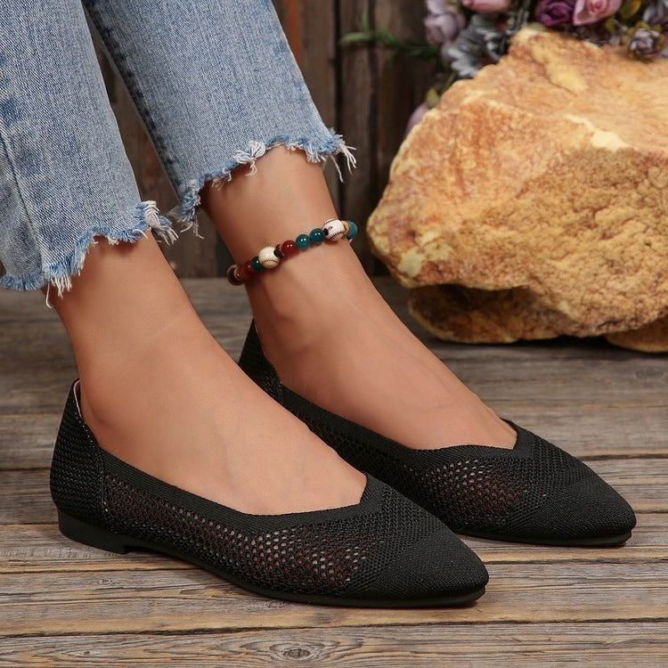Damen Ballerinas mit luftiger Netzstrukturoberfläche EB