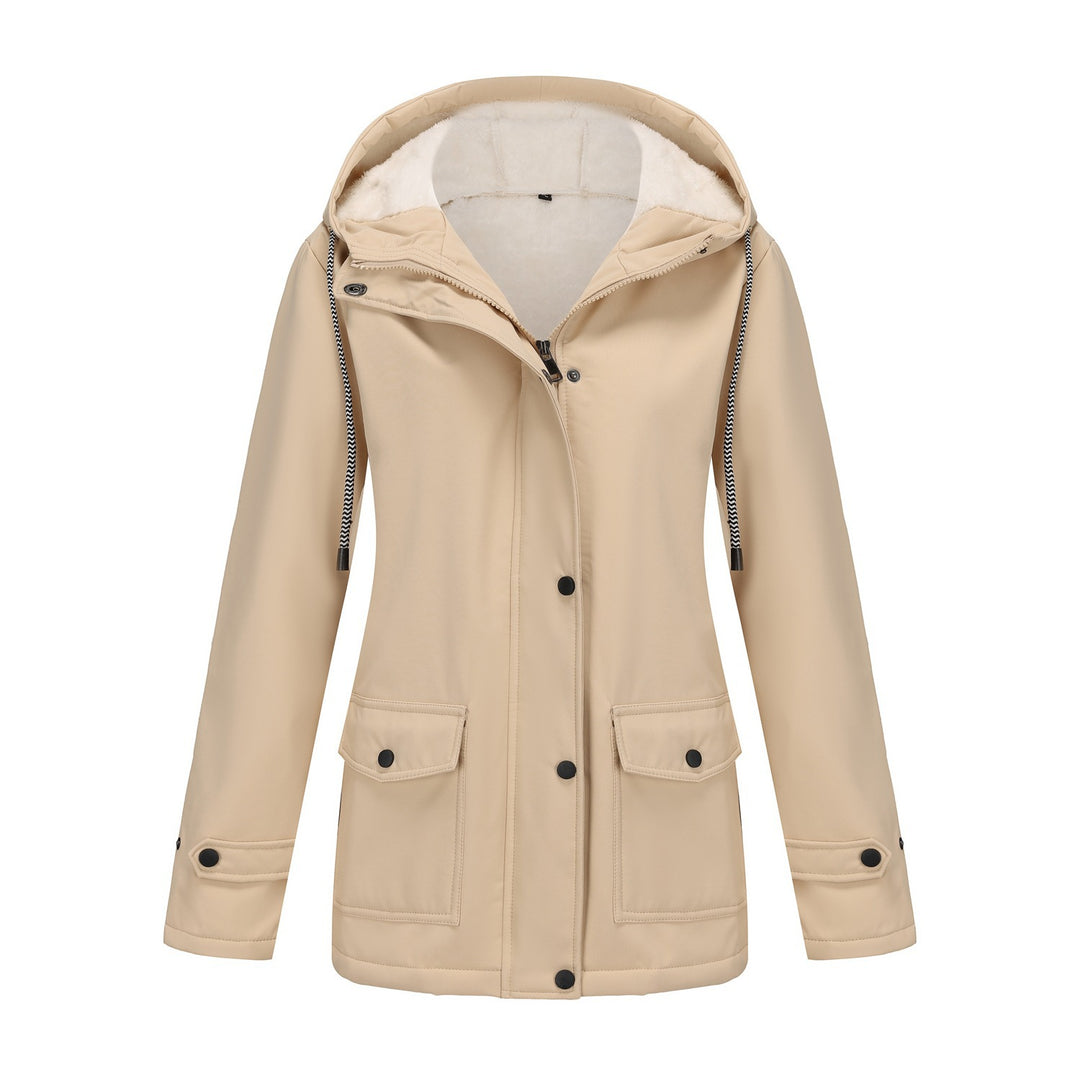 Damen Funktionale Winterjacke mit Fleece-Futter und Kapuze EB