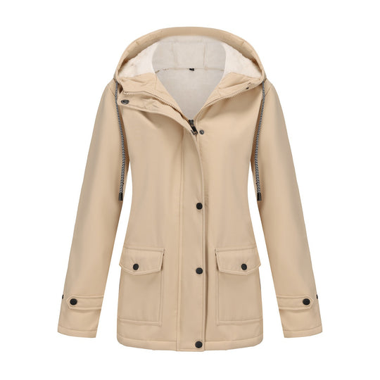 Damen Funktionale Winterjacke mit Fleece-Futter und Kapuze EB