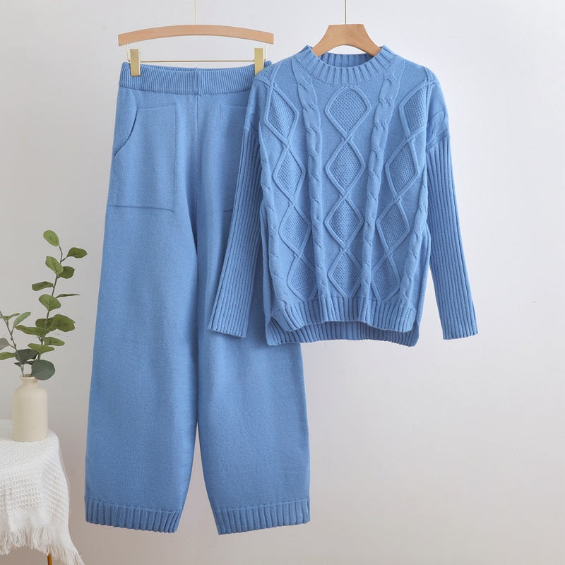 Damen Strick-Set mit Rautenstruktur EB