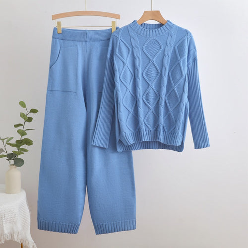 Damen Strick-Set mit Rautenstruktur EB