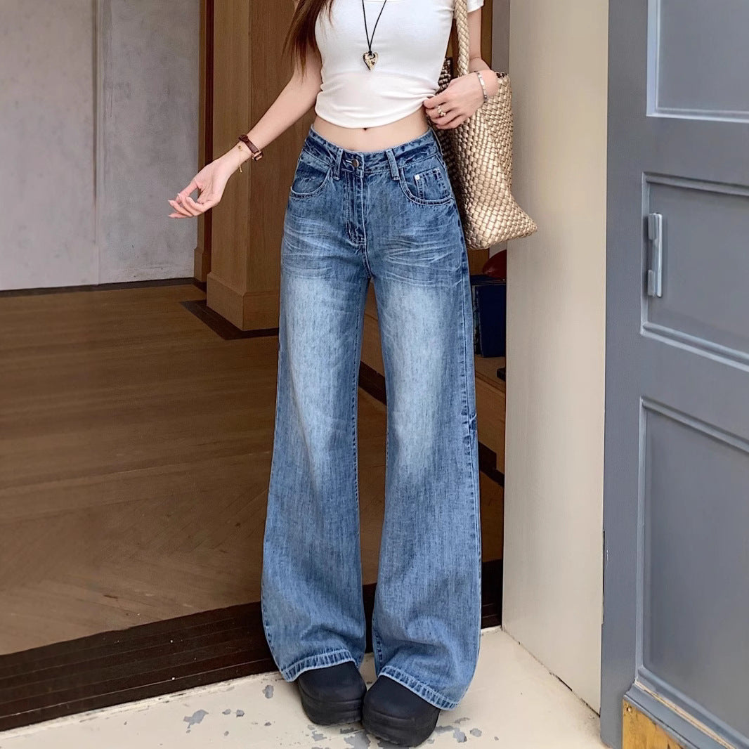 Damen weit geschnittene Jeanshose im urbanen Style EB