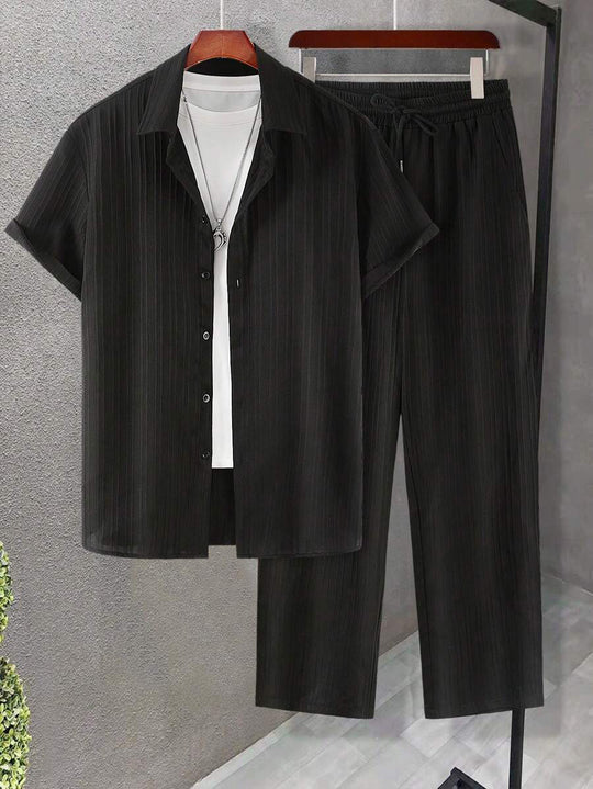Damen Streifen Schlafanzug Set EB