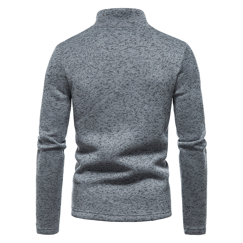 Herren Pullover mit Stehkragen und Reißverschluss EB