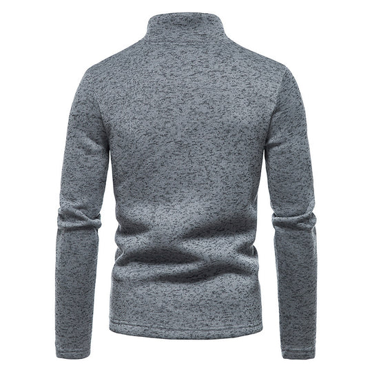 Herren Pullover mit Stehkragen und Reißverschluss EB