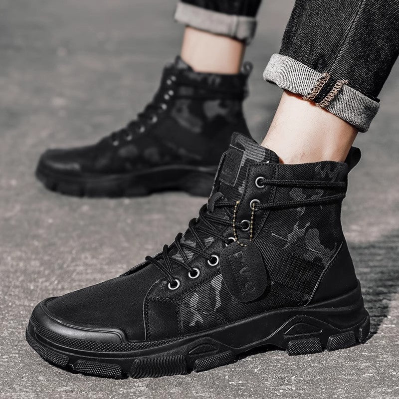 Damen Hohe Sneaker im modernen Camouflage-Stil mit robustem Sohlenprofil EB