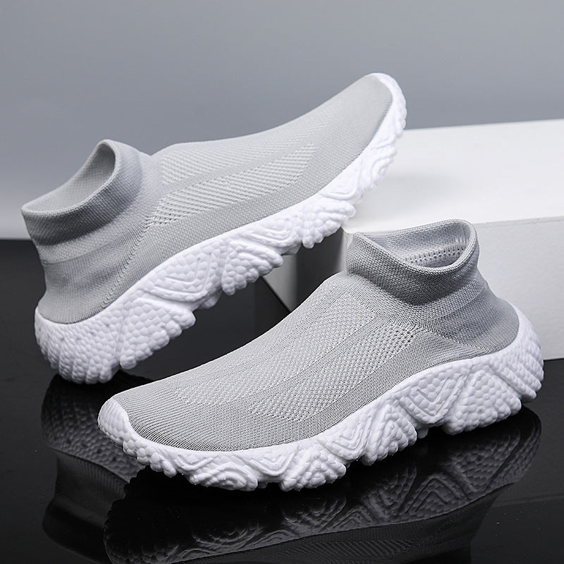 Damen Sportliche Knit Slip-On Sneakers mit rutschfester Sohle EB