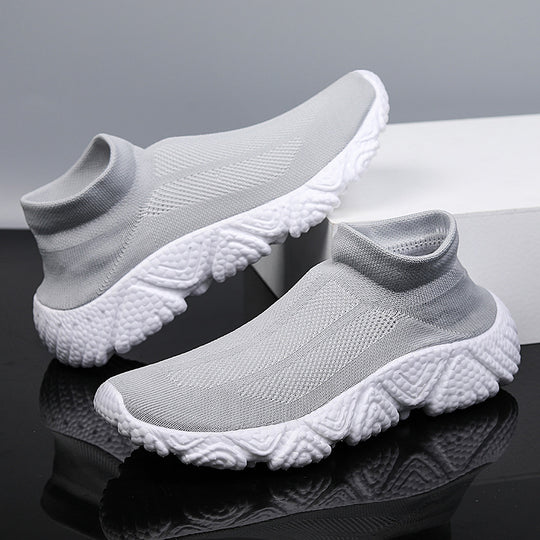 Damen Sportliche Knit Slip-On Sneakers mit rutschfester Sohle EB