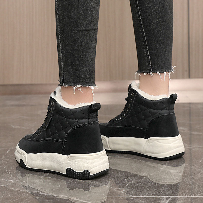 Damen Modische Winter Sneaker mit kuscheligem Innenfutter und robustem Profil EB