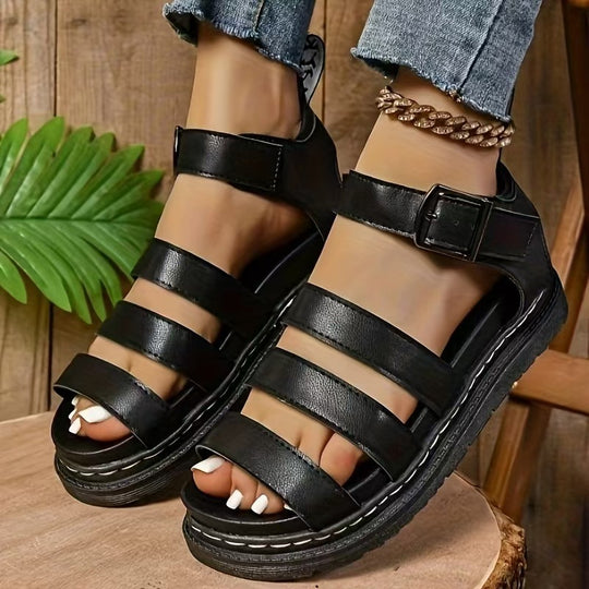 Damen Bequeme Sandalen mit verstellbarem Riemen EB
