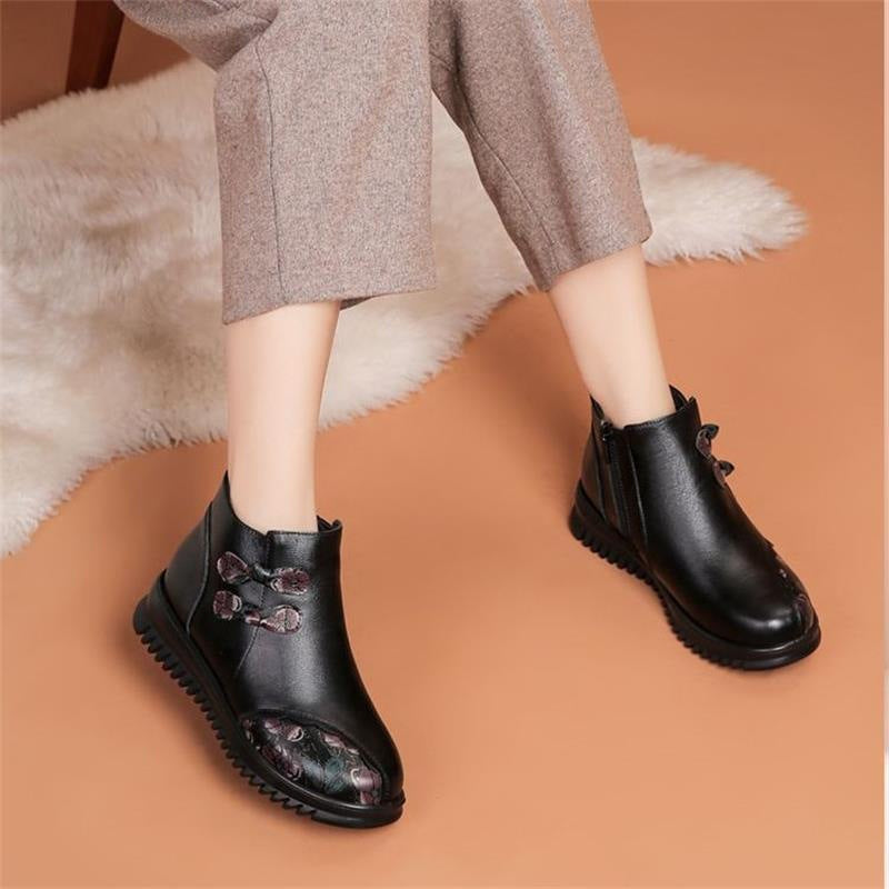 Damen Elegante Stiefeletten mit modischem Schnürdesign und wärmendem Innenfutter EB