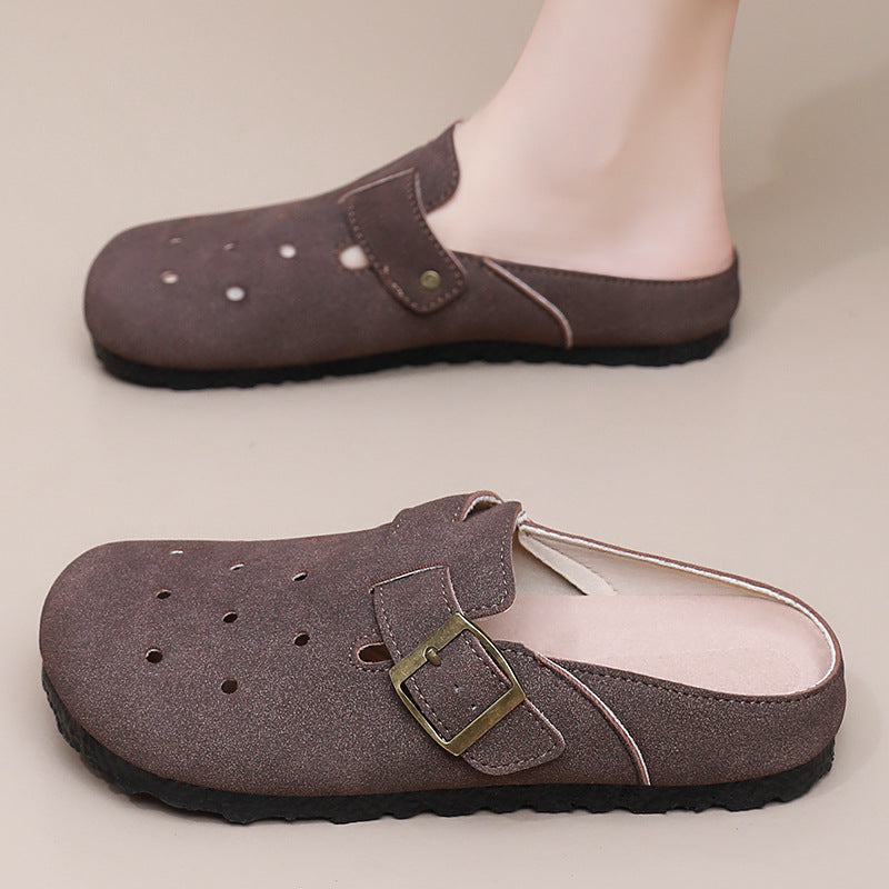 Damen Komfortable Clogs mit verstellbarem Riemen EB