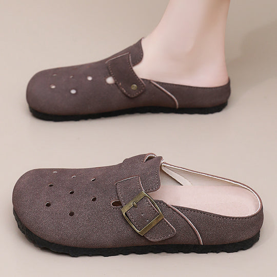 Damen Komfortable Clogs mit verstellbarem Riemen EB