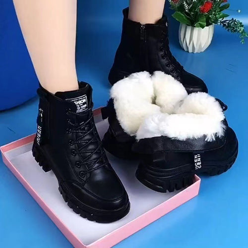 Damen Kuschelige Winterstiefel mit flauschigem Innenfutter und rutschfester Sohle EB