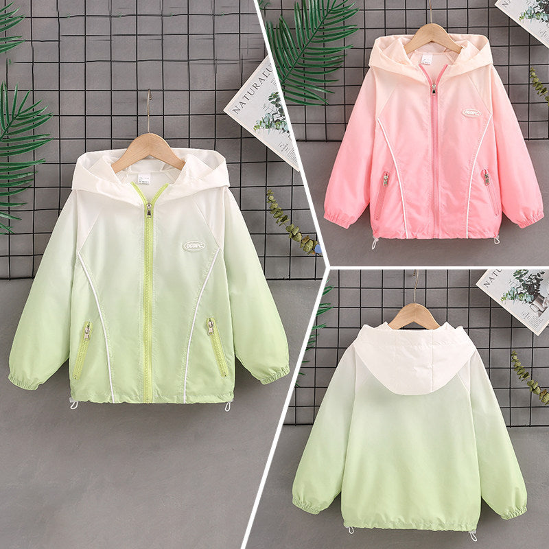 Damen nan leichte wasserabweisende Übergangsjacke mit Kapuze und Reißverschlusstaschen R&B