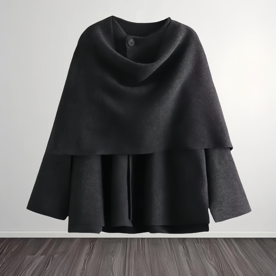 Damen elegante und gemütliche Capejacke EB