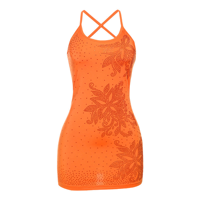 Damen Sportliches Tankkleid mit funkelnden Strassdetails EB