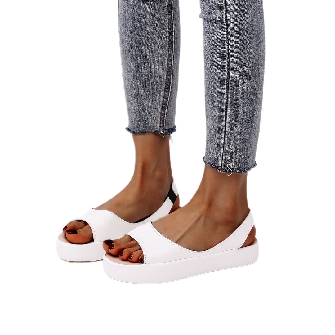 Damen Komfortable Offene Sandalen mit elastischem Riemendesign EB