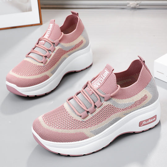 Damen Leichte Sport Sneakers mit atmungsaktivem Netzdesign EB
