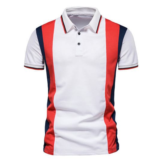 Herren Polohemd mit modischem Farbblock-Design und hochwertiger Baumwollmischung EB