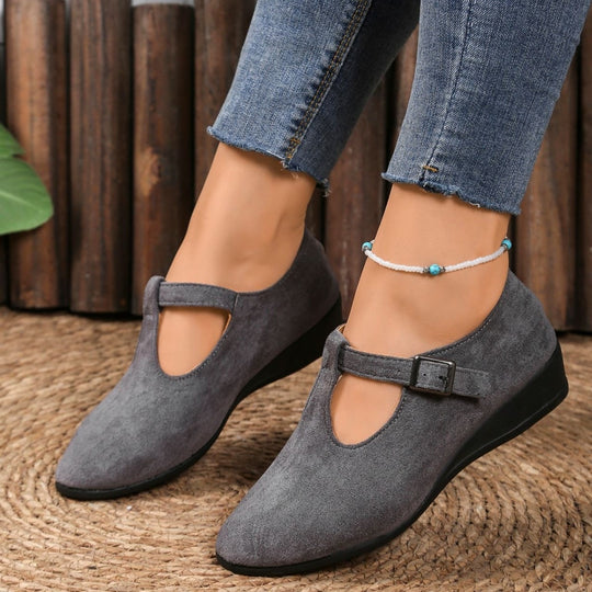 Damen Elegante Mokassins mit modischem Riemendesign EB