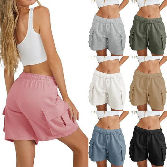 Damen lässige Freizeithose mit komfortablem Gummibund und praktischen Seitentaschen EB