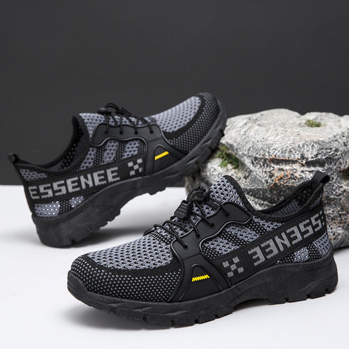Damen Sportliche Mesh-Sneaker mit druckdämpfender Sohle und elastischem Schnürsystem EB