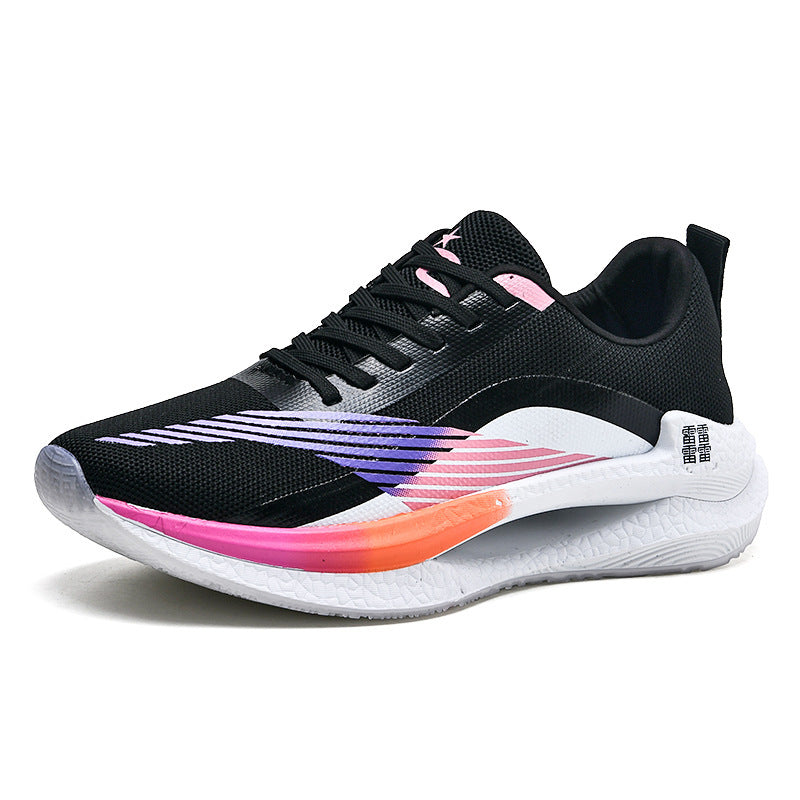 Unisex leichte Dämpfungs-Laufschuhe mit atmungsaktivem Mesh-Oberteil, seitlicher Energielaufsohle und Fersen-Zuglasche EB