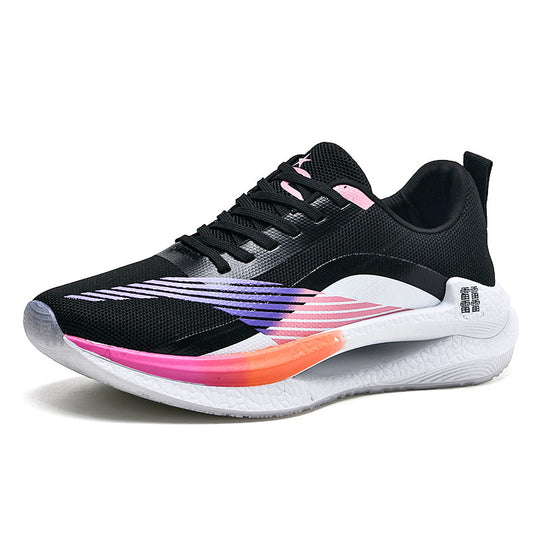 Unisex leichte Dämpfungs-Laufschuhe mit atmungsaktivem Mesh-Oberteil, seitlicher Energielaufsohle und Fersen-Zuglasche EB